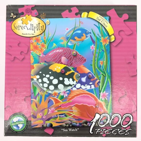 Serendipity Puzzle Co. Sea Watch by Bob Rouse 1000 Piece Jigsaw Puzzle - GUC - Picture 1 of 10